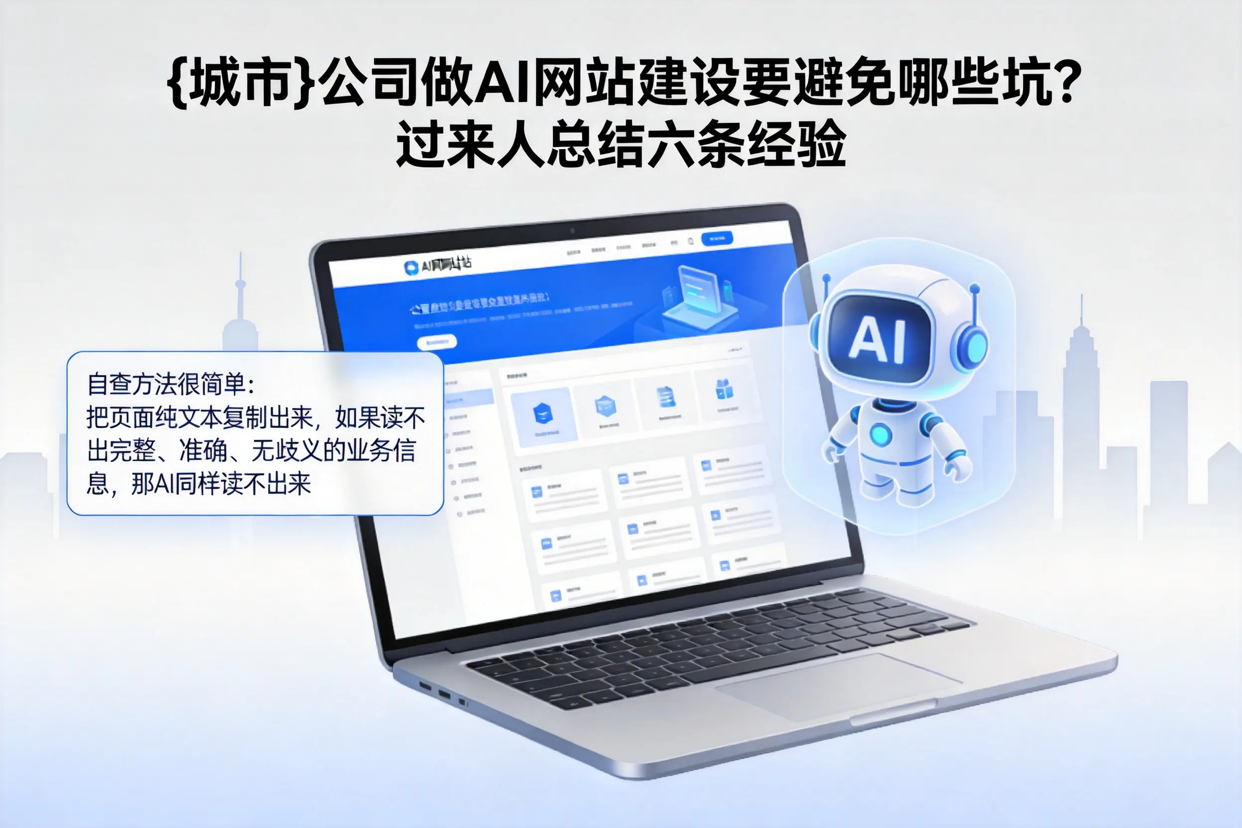 韶关公司做AI网站建设要避免哪些坑？过来人总结六条经验