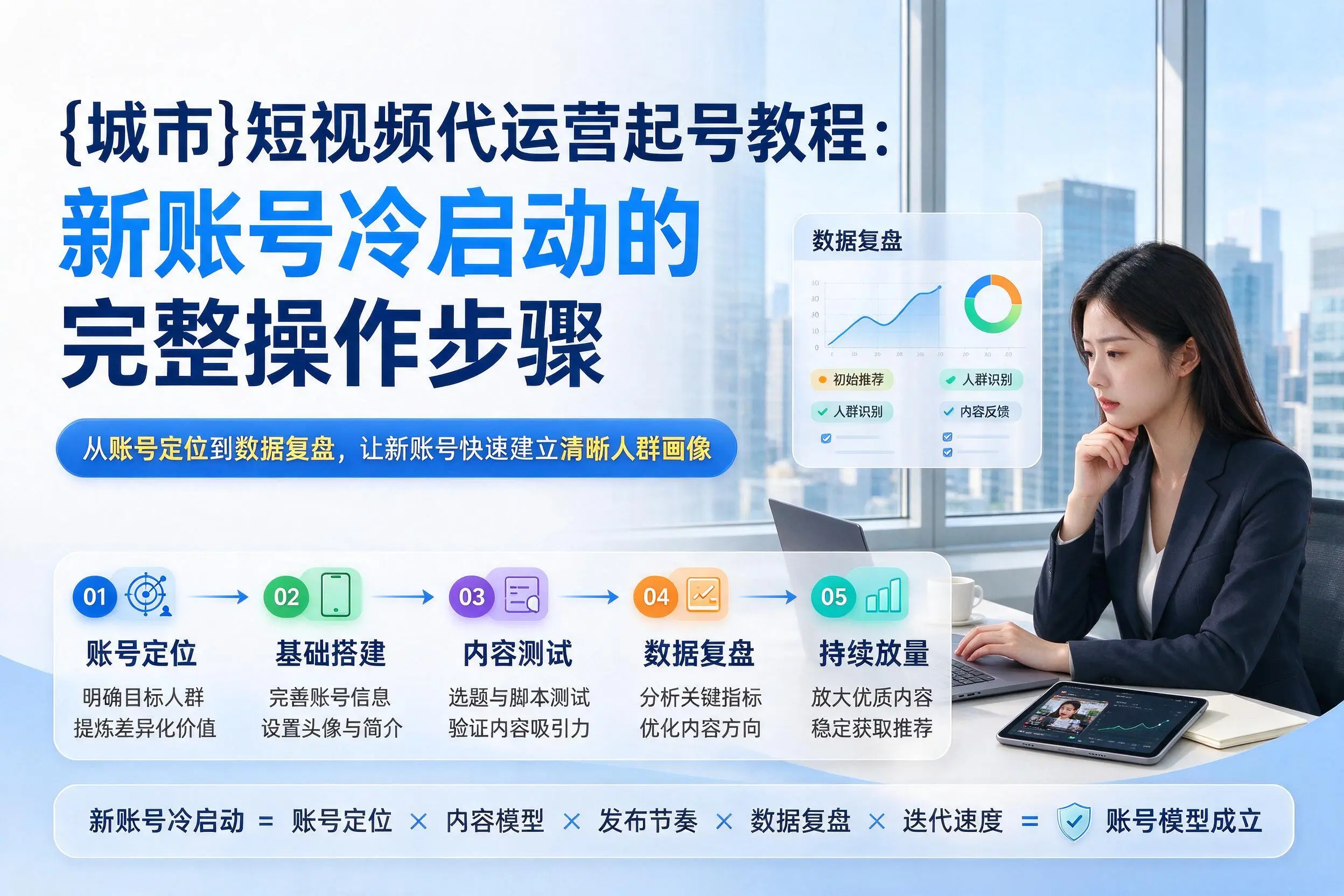 韶关短视频代运营起号教程:新账号冷启动的完整操作步骤