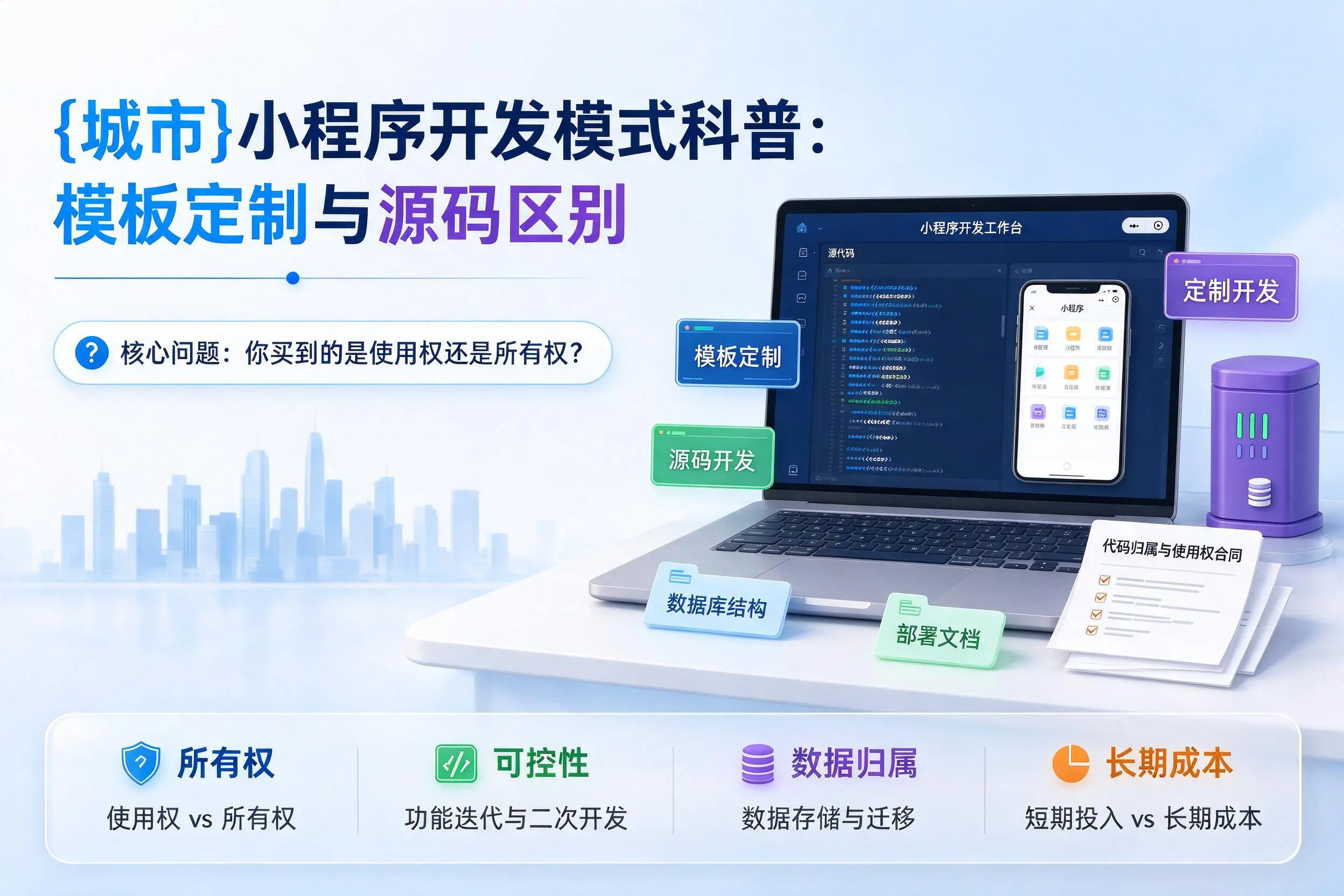 韶关小程序开发模式科普:模板定制与源码区别