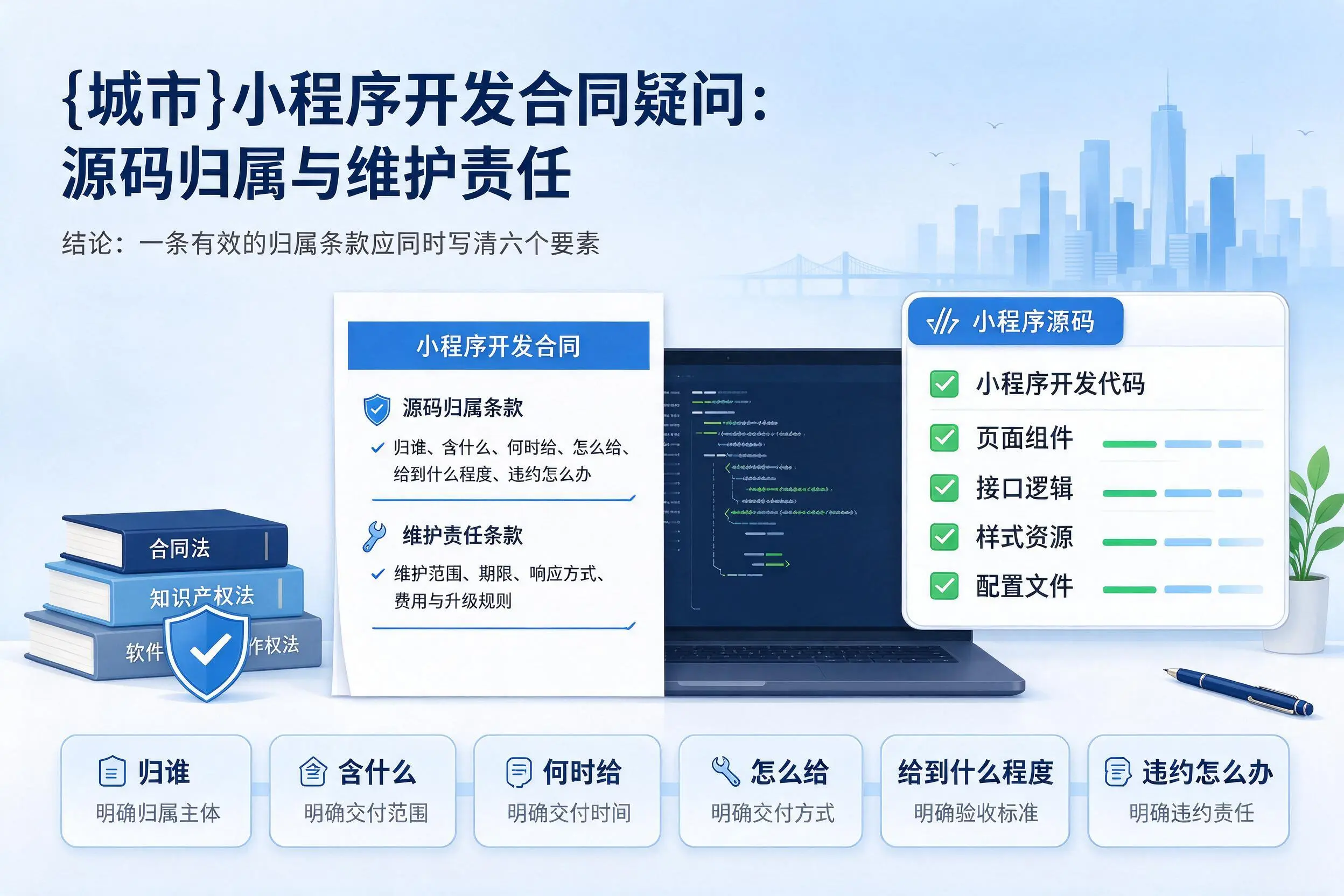 韶关小程序开发合同疑问：源码归属与维护责任