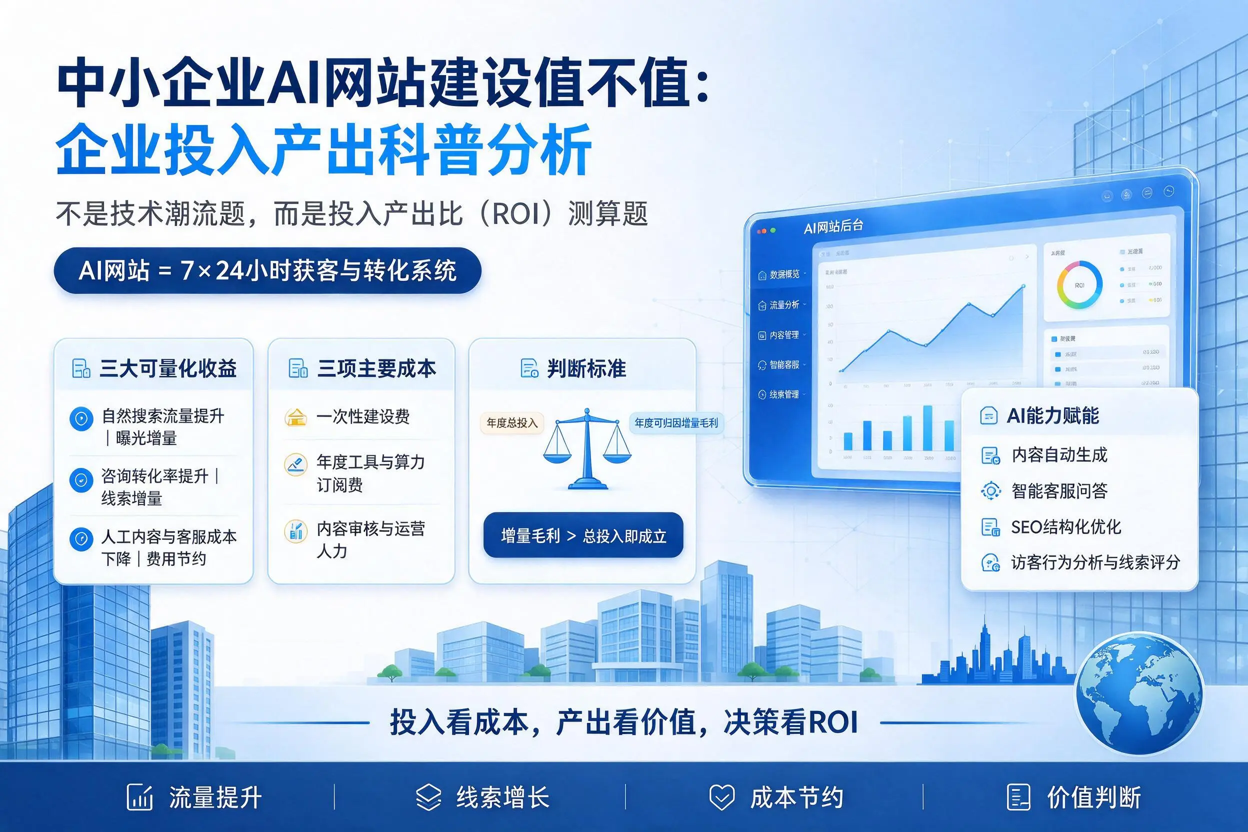 中小企业AI网站建设值不值：韶关企业投入产出科普分析