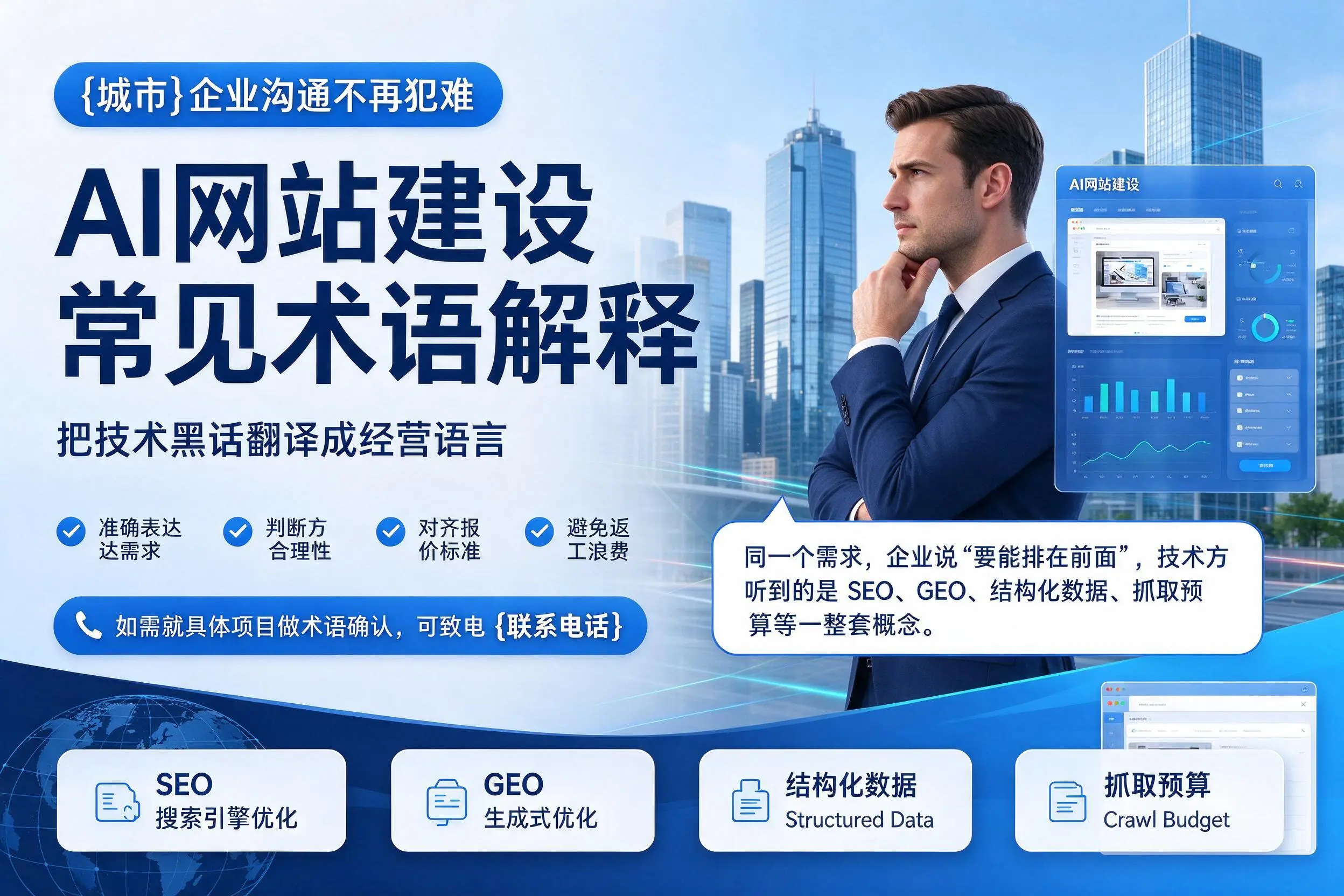 AI网站建设常见术语解释，韶关企业沟通不再犯难