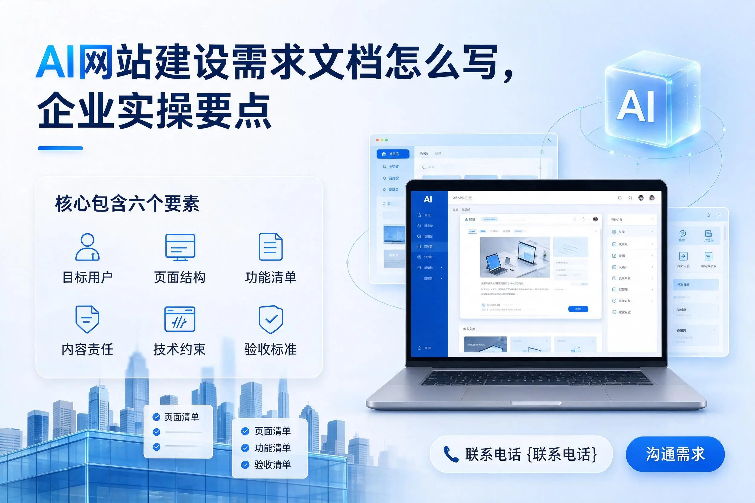 AI网站建设需求文档怎么写,韶关企业实操要点